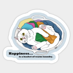 Laundry Day Cat Sticker